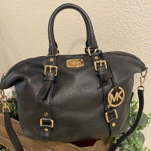Michael Kors Black Leather Satchel